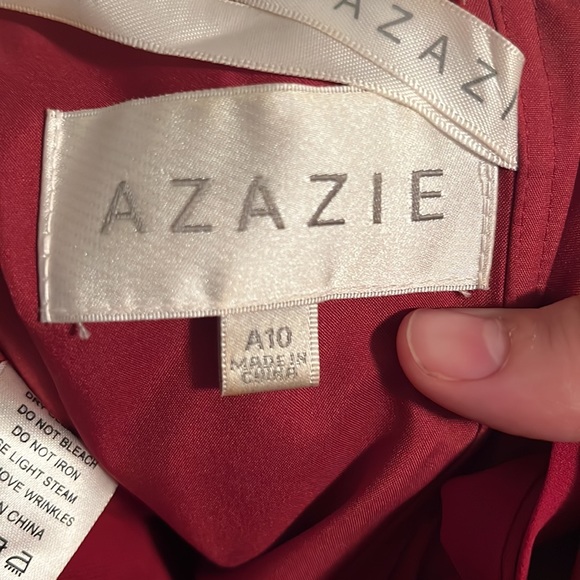 Burgundy Azazie bridesmaid dress . Worn once - Picture 3 of 3